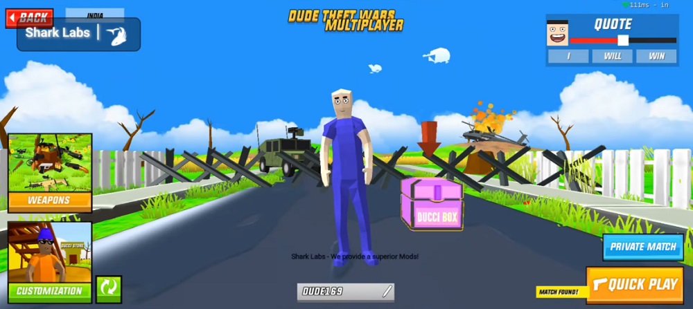 Dude Theft Wars MOD APK Main Feature