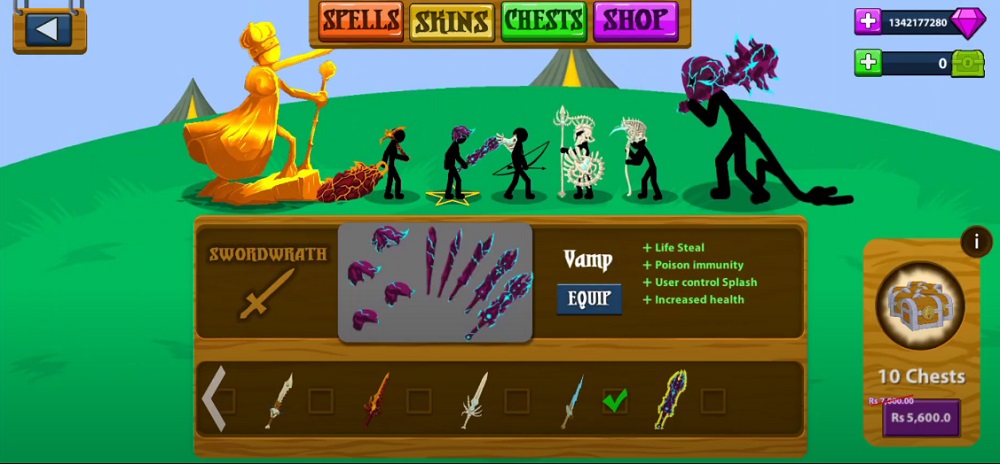 Upgrade Stickman in Stick War Legacy MOD APK