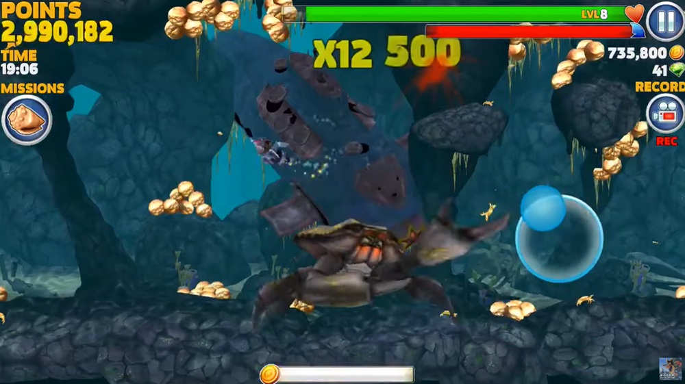 Defeat the legendary creature in the legend in Hungry Shark Evolution MOD APK.