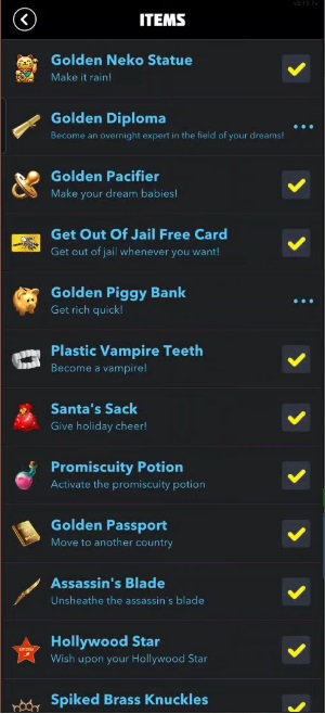 Items in Bitlife MOD APK