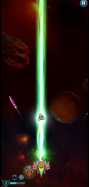 Fight your best to survive till the end in Galaxy Attack Alien Shooter MOD APK