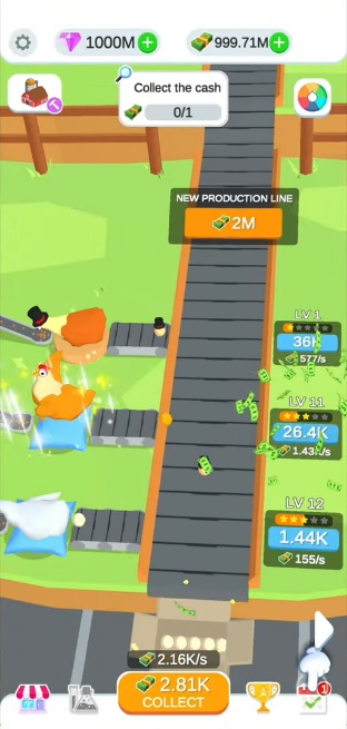 Sản xuất trứng hàng loạt với Idle Egg Factory MOD APK