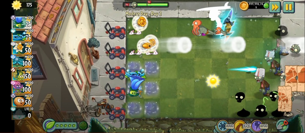 Gameplay of Plants Vs Zombies 2 MOD APK