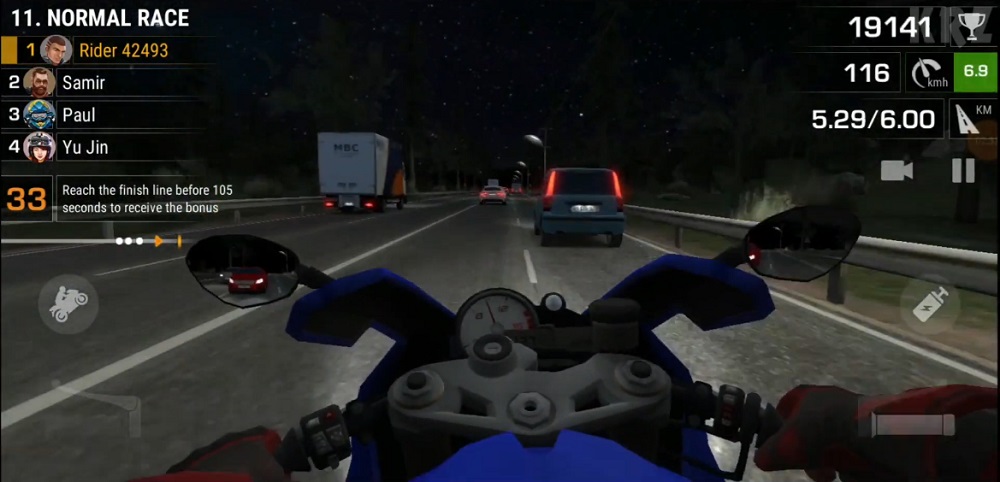 Take the wheel and test your racing skills on the road Racing Fever Moto MOD APK