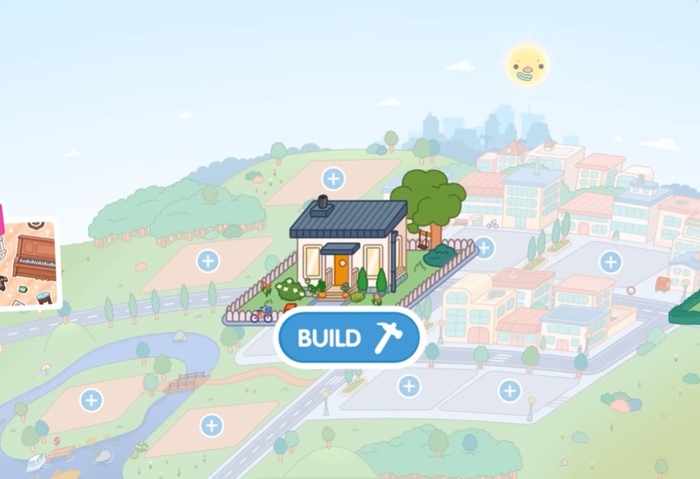 Build houses for your town in Toca Boca World MOD APK