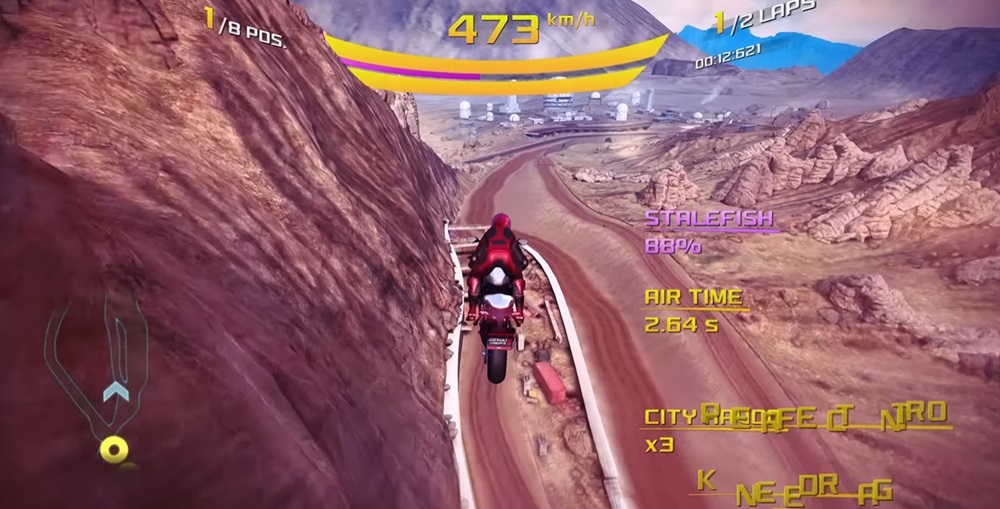 Fly your motorbike through the air in Asphalt 8 - Car Racing Game MOD APK