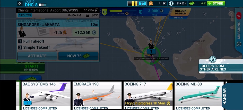 Chỉnh sửa ngoại hình cho máy bay trong Airline Commander MOD APK