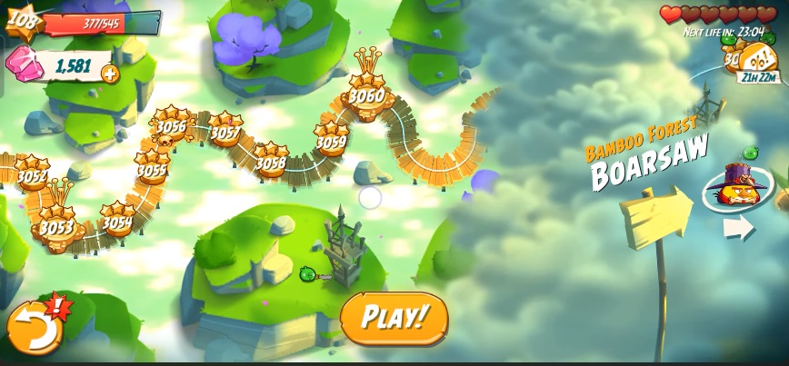 Unlock the levels in Angry Birds 2 MOD APK