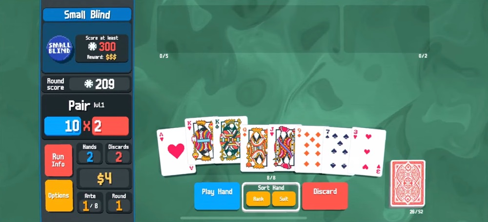 Start playing cards in Balatro MOD APK