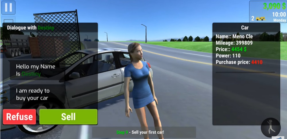 Meet customers and sell cars in CAR Trader Simulator 2024 MOD APK