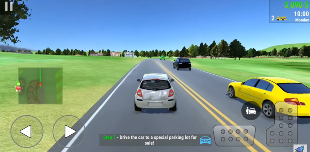 Drive to the location to sell in CAR Trader Simulator 2024 MOD APK