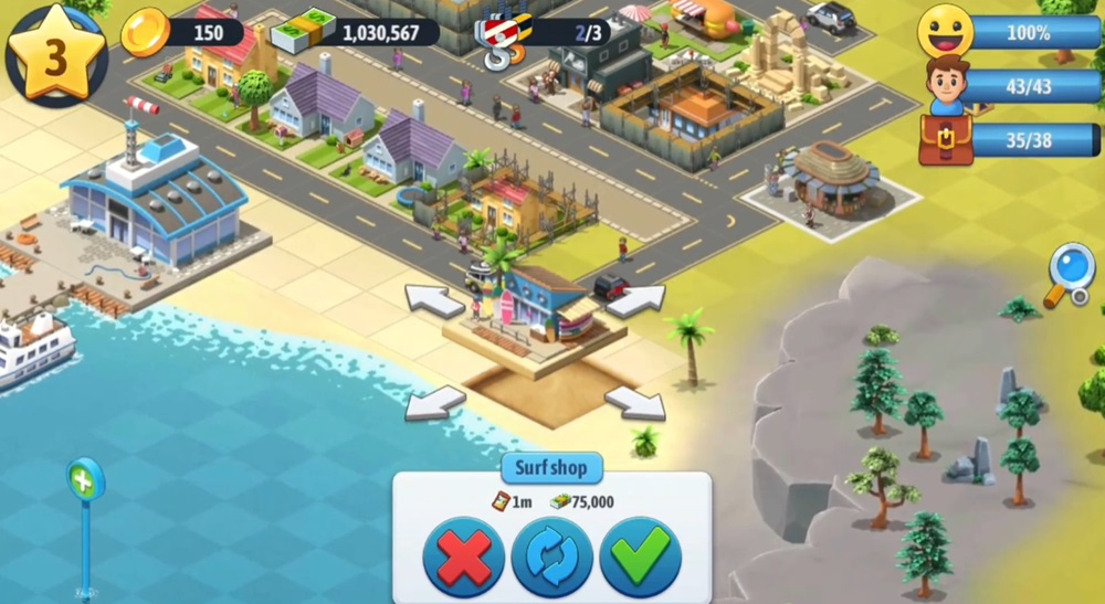 Create and build new houses in City Island 6: Building Life MOD APK