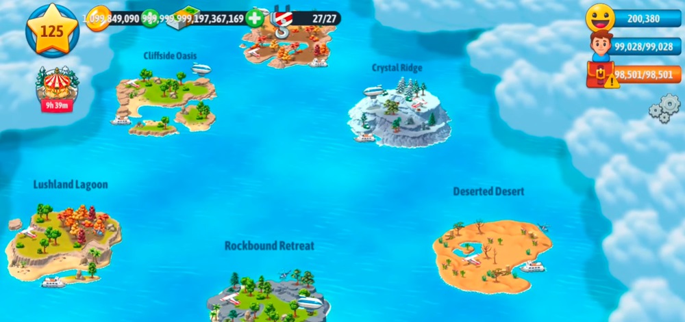 Travel to different islands to build everything in City Island 6: Building Life MOD APK