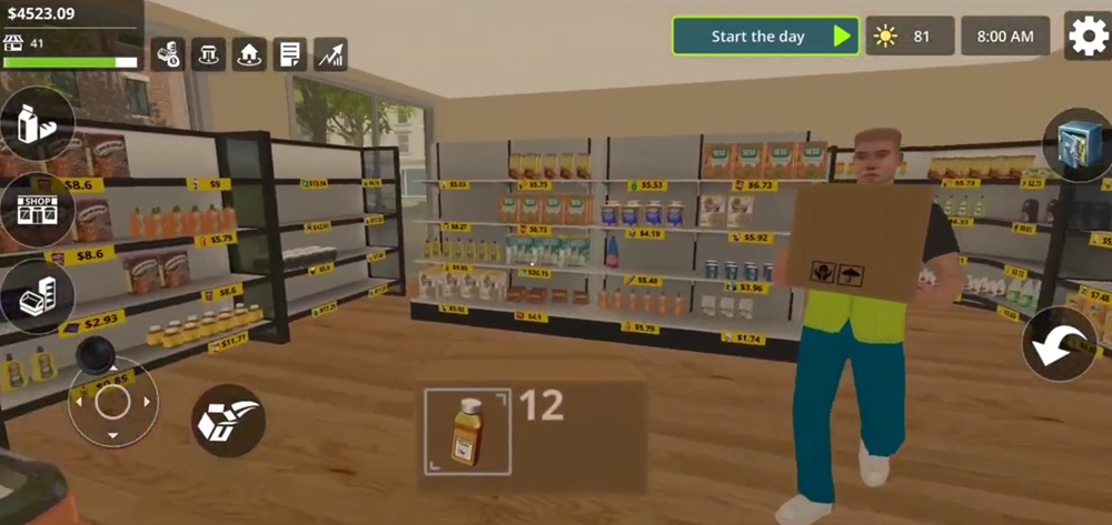 Expand your store, hire staff in City Shop Simulator MOD APK