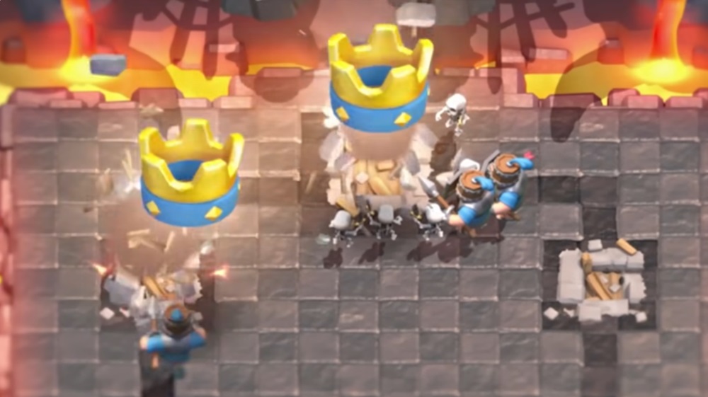 Giành chiến thắng để thu thập vương miện trong Clash Royale MOD APK