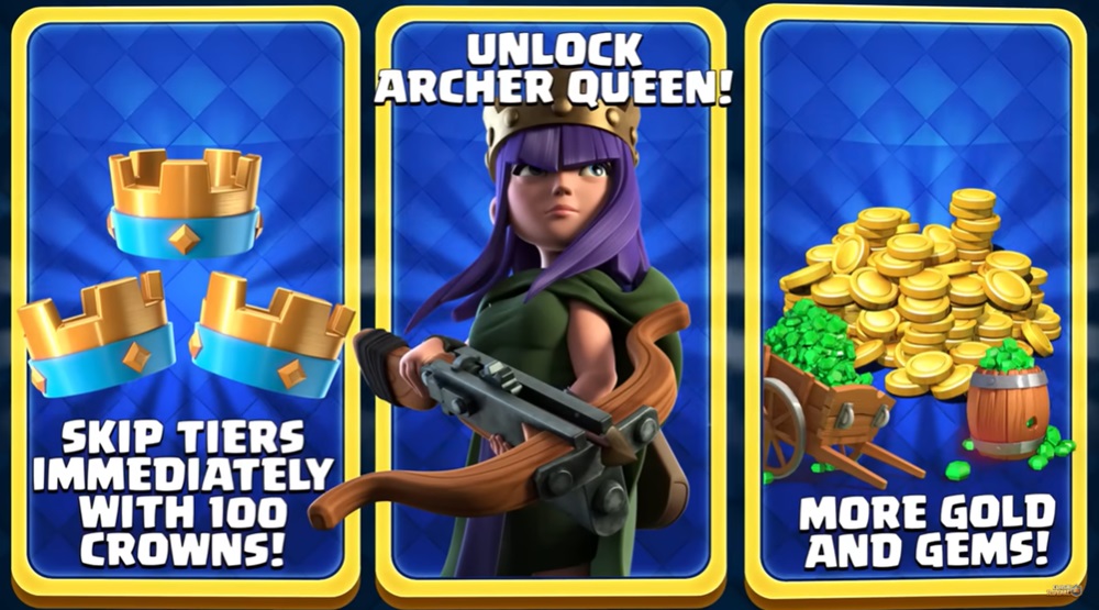 Thu thập thẻ tại các mùa giải trong Clash Royale MOD APK