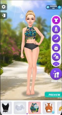 Variety of costumes and accessories in Fashion Show MOD APK