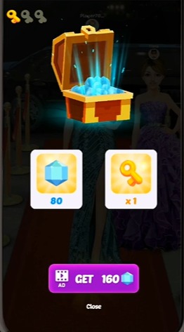 Use diamonds and golden keys to unlock more items and accessories in Fashion Show MOD APK