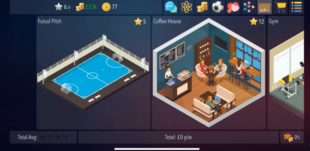 Những hoạt động đời sống trong Football Superstar 2 MOD APK