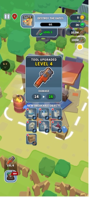 Upgrade stronger equipment in Idle Breaker MOD APK