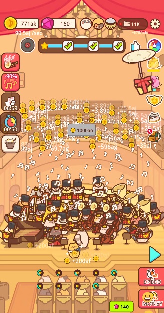 Perform big in front of everyone in Idle Cat Live Concert MOD APK