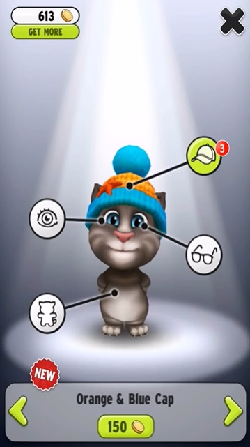 Lựa chọn những trang phục yêu thích trong My Talking Tom MOD APK