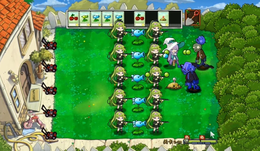 Cùng các quý cô chống lại zombie trong Plants Girl vs Zombies MOD APK