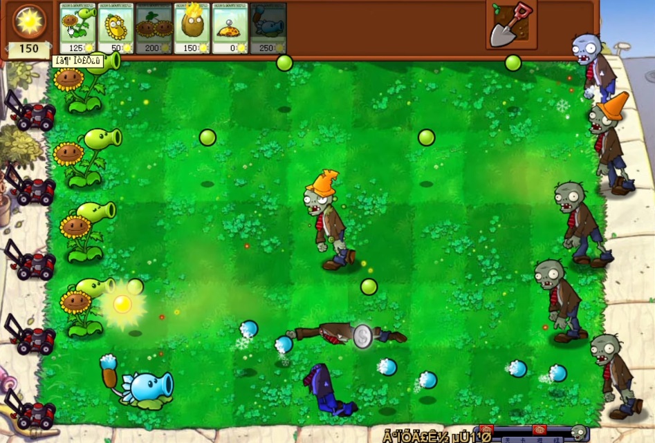 Push back the zombies in Plants vs Zombies Hybrid MOD APK