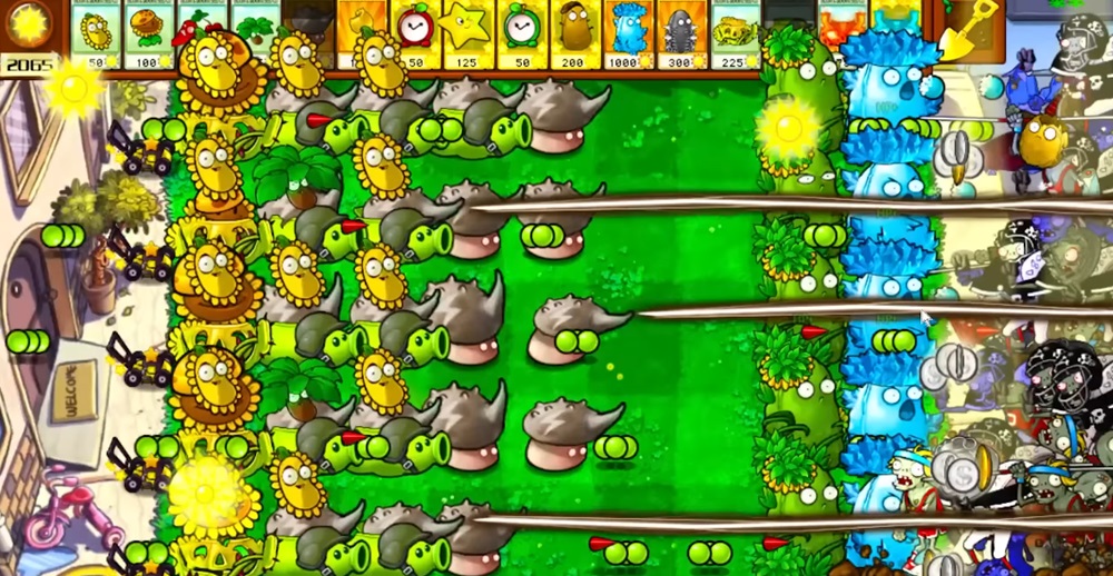 Successfully protect the world from zombies in Plants vs Zombies Hybrid MOD APK