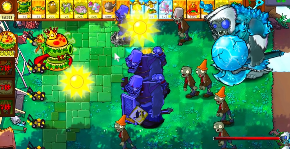 Giant zombies are bigger in Plants vs Zombies Hybrid MOD APK