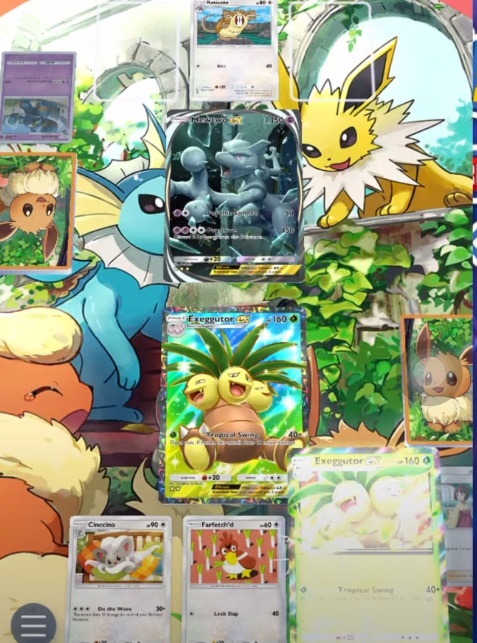 The effects of the battle in Pokémon TCG Pocket MOD APK