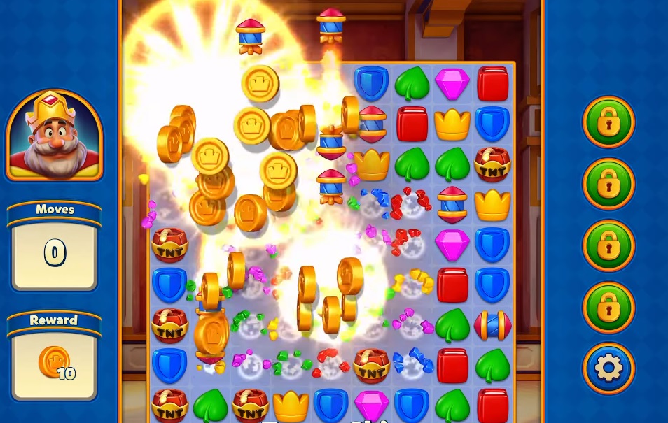 Sử dụng vật phẩm trong Royal Match MOD APK