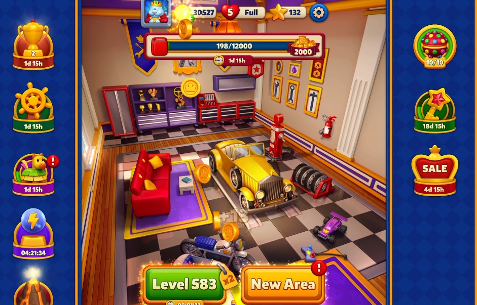 Decorate the castle to become luxurious Royal Match MOD APK