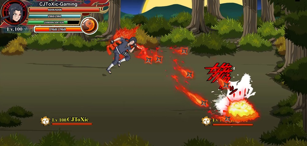 Fire Release Shuriken in Shinobi Warfare MOD APK