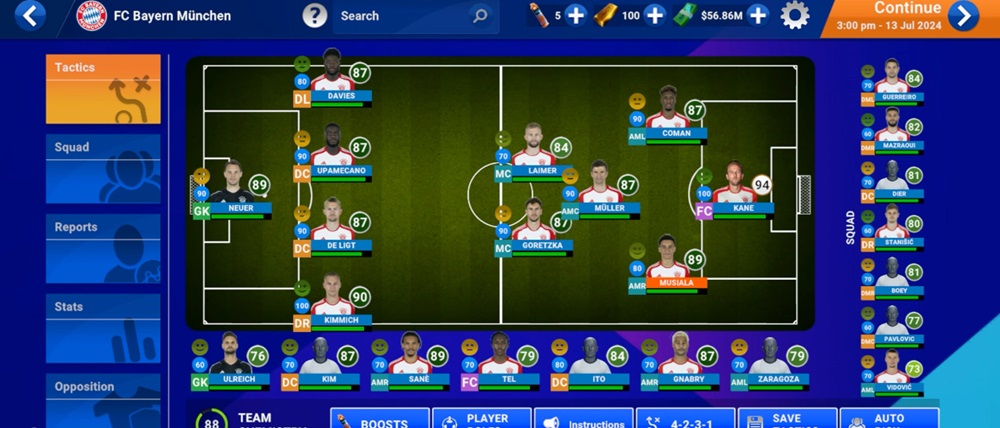 Choose the best players to compete in Soccer Manager 2025 MOD APK