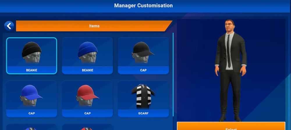 Choose the appearance of the coach in Soccer Manager 2025 MOD APK