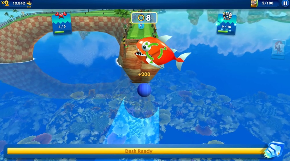 Punch Through Monsters In Sonic Dash MOD APK