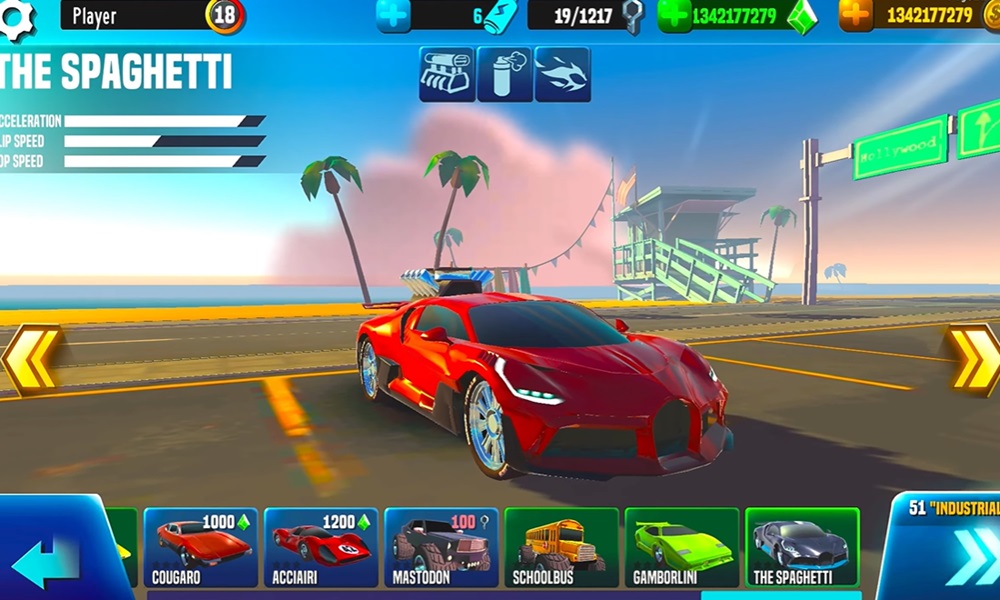 Legendary supercars in Stunt Car Extreme MOD APK