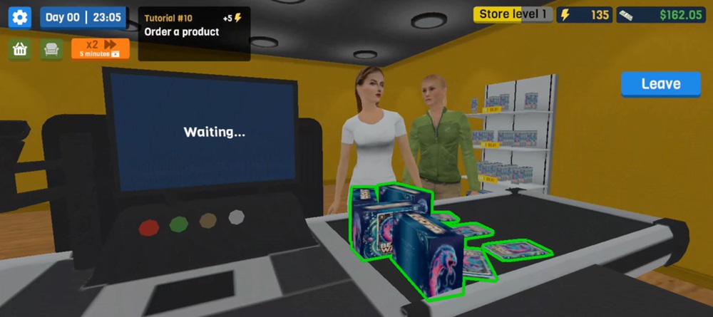 Pay for customers in TCG Card Store Simulator 3D MOD APK