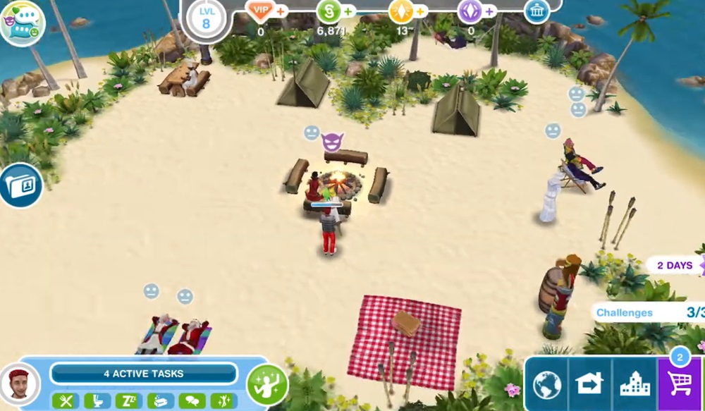 Cuộc sống yên bình trong  The Sims FreePlay MOD APK