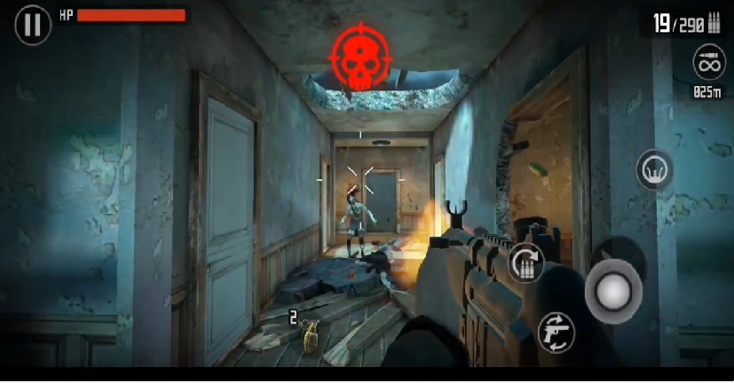 With accurate headshots, quickly take down zombies in Zombie Sniper War 3 MOD APK