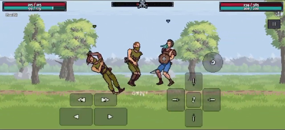 Control the character to fight and defeat the opponent in Blades of Deceron MOD APK