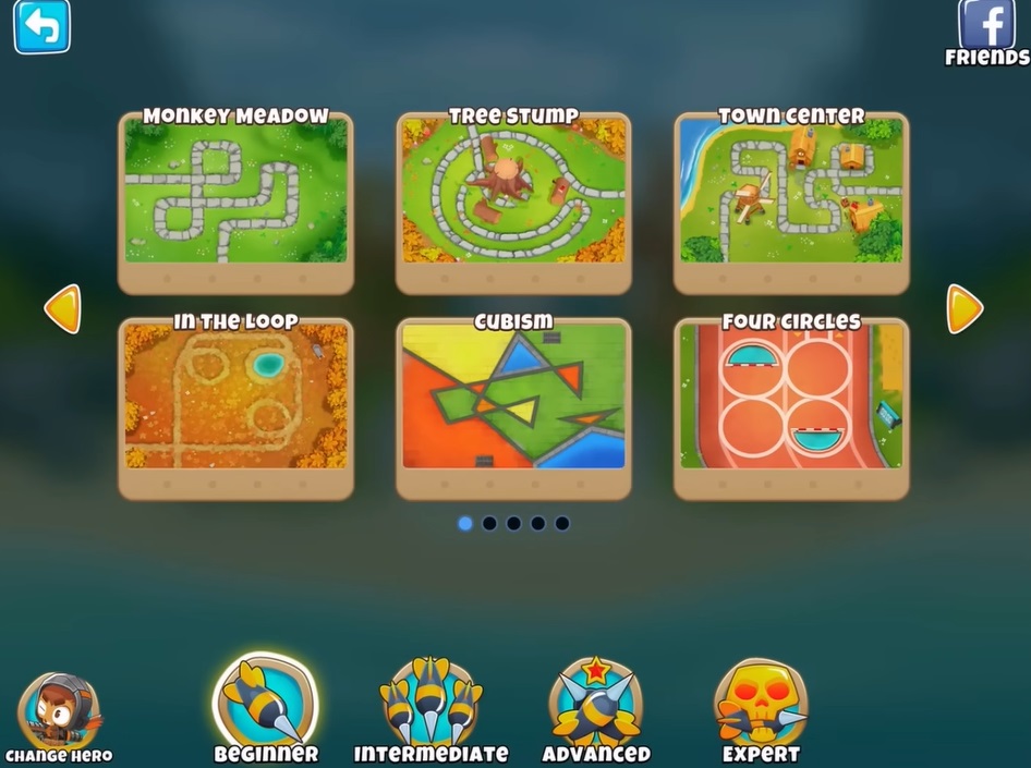 Các bản đồ đa dạng trong Bloons TD 6 MOD APK