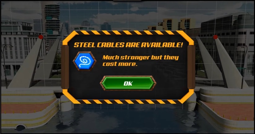 Unlock more high-strength steel cables in Bridge Construction Simulator MOD APK