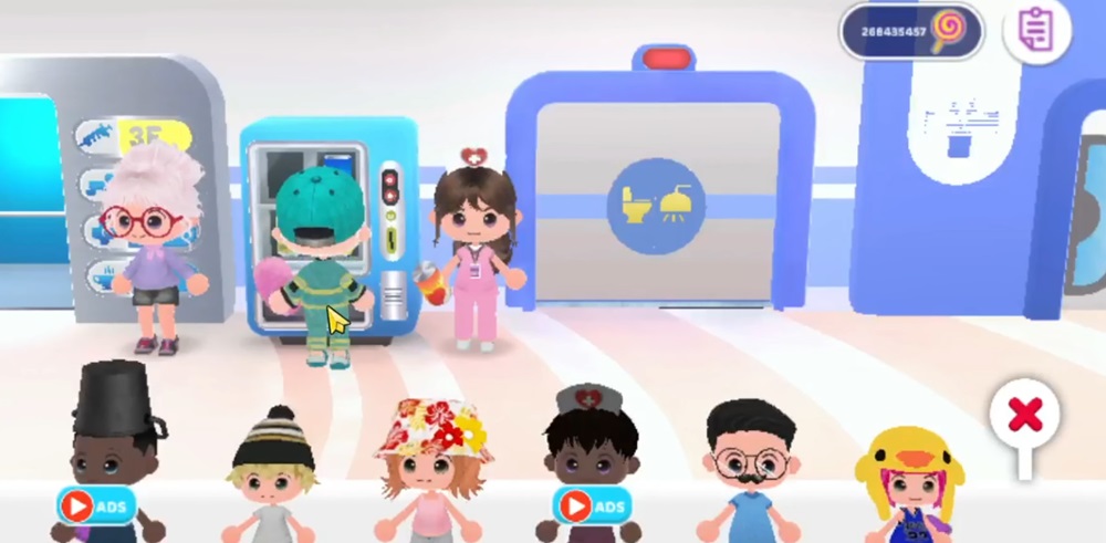 Cơ sở vật chất cho các bệnh nhân trong Chibi Hospital Stories MOD APK