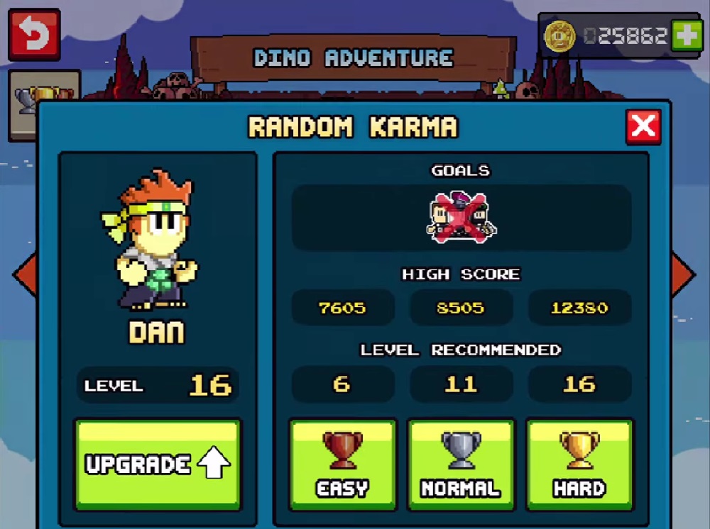 The result after a process of fighting hard to overcome each level in Dan the Man MOD APK.