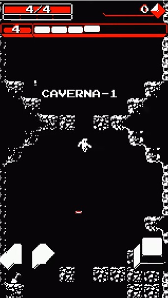 Khám phá hang động đầu tiên trong Downwell MOD APK 