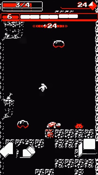 Tiêu diệt những con quái vật và phá hủy bức tường trong Downwell MOD APK  