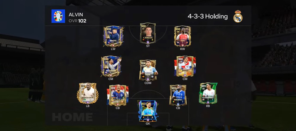 Build a squad with professional players in EA SPORTS FC Mobile Soccer MOD APK