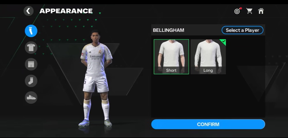 Choose your player's outfit in EA SPORTS FC Mobile Soccer MOD APK 